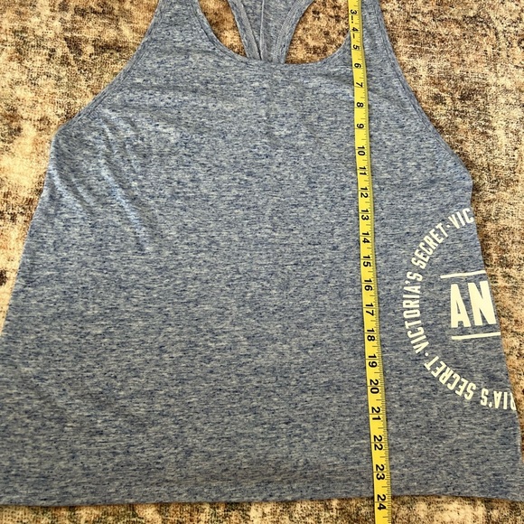 Victoria’s Secret Womens Blue Racerback Tank Top Medium Casual Summer Outdoor - Picture 14 of 15